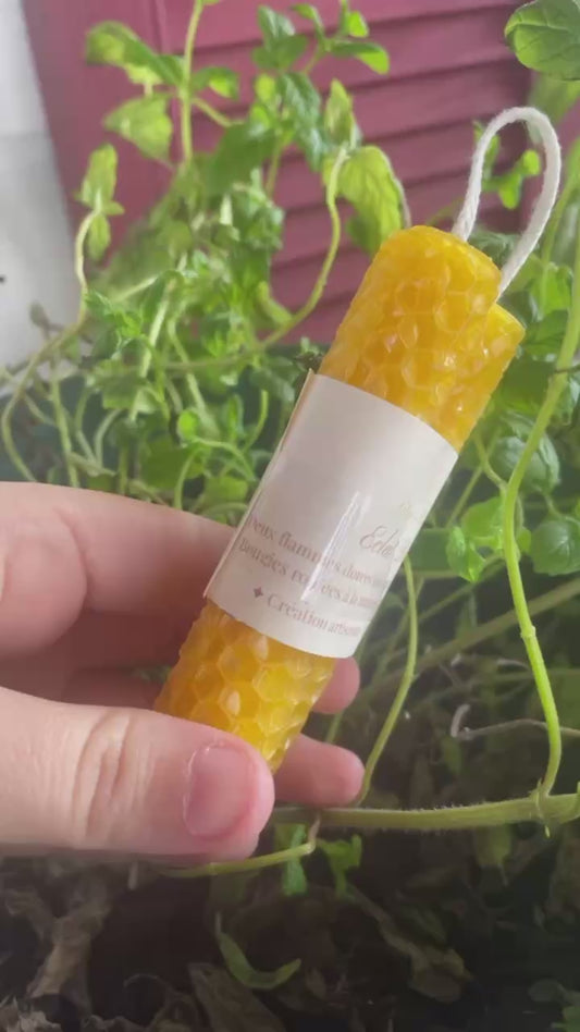 Bougie roulée "Eclat dorée" -  bougie artisanale